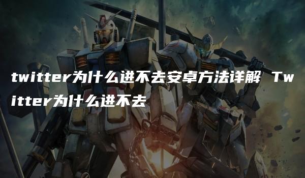 twitter为什么进不去安卓方法详解 Twitter为什么进不去