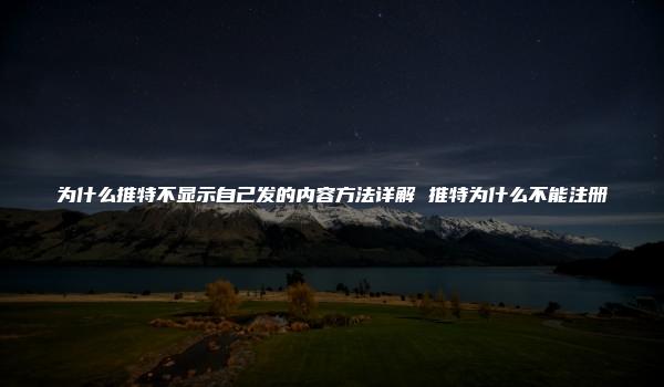 为什么推特不显示自己发的内容方法详解 推特为什么不能注册