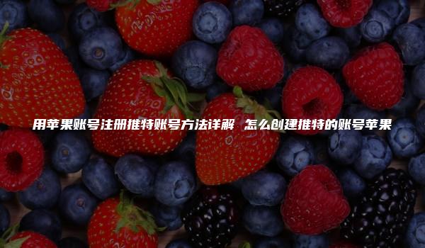 用苹果账号注册推特账号方法详解 怎么创建推特的账号苹果-kardz资讯中心
