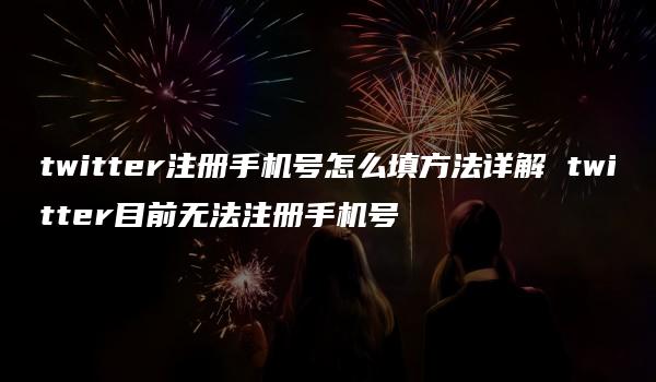 twitter注册手机号怎么填方法详解 twitter目前无法注册手机号-kardz资讯中心