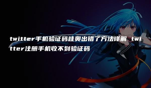 twitter手机验证码哇奥出错了方法详解 twitter注册手机收不到验证码