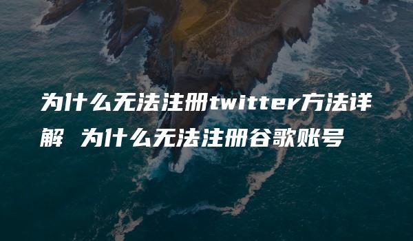 为什么无法注册twitter方法详解 为什么无法注册谷歌账号-kardz资讯中心