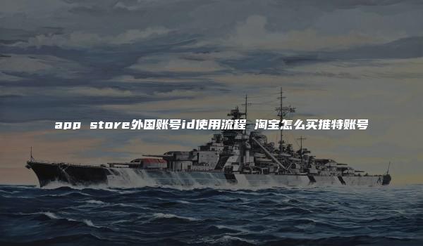 app store外国账号id使用流程 淘宝怎么买推特账号-kardz资讯中心