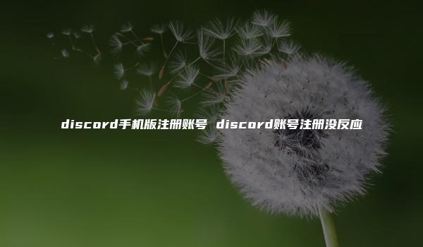 discord手机版注册账号 discord账号注册没反应-kardz资讯中心